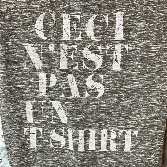 Bar III Gray Scoop Neck Muscle Tee - Picture 4 of 7